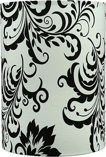 Miniatura 9 de Aspen Creative 31300, pantalla contemporánea de tambor, 8 pulgadas superior x 8 pulgadas inferior x 11 pulgadas de altura, tela de seda sintética