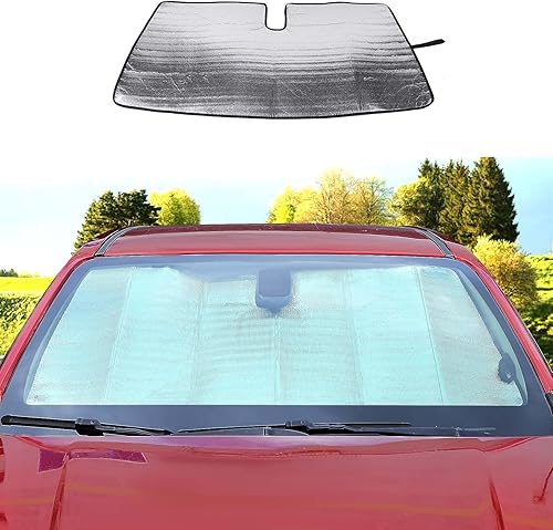 Jimen Compatible con Chevrolet ColoradoGMC Canyon 2014-2022, parasol para ventana delantera, parasol para ventana delantera, cubierta protectora de