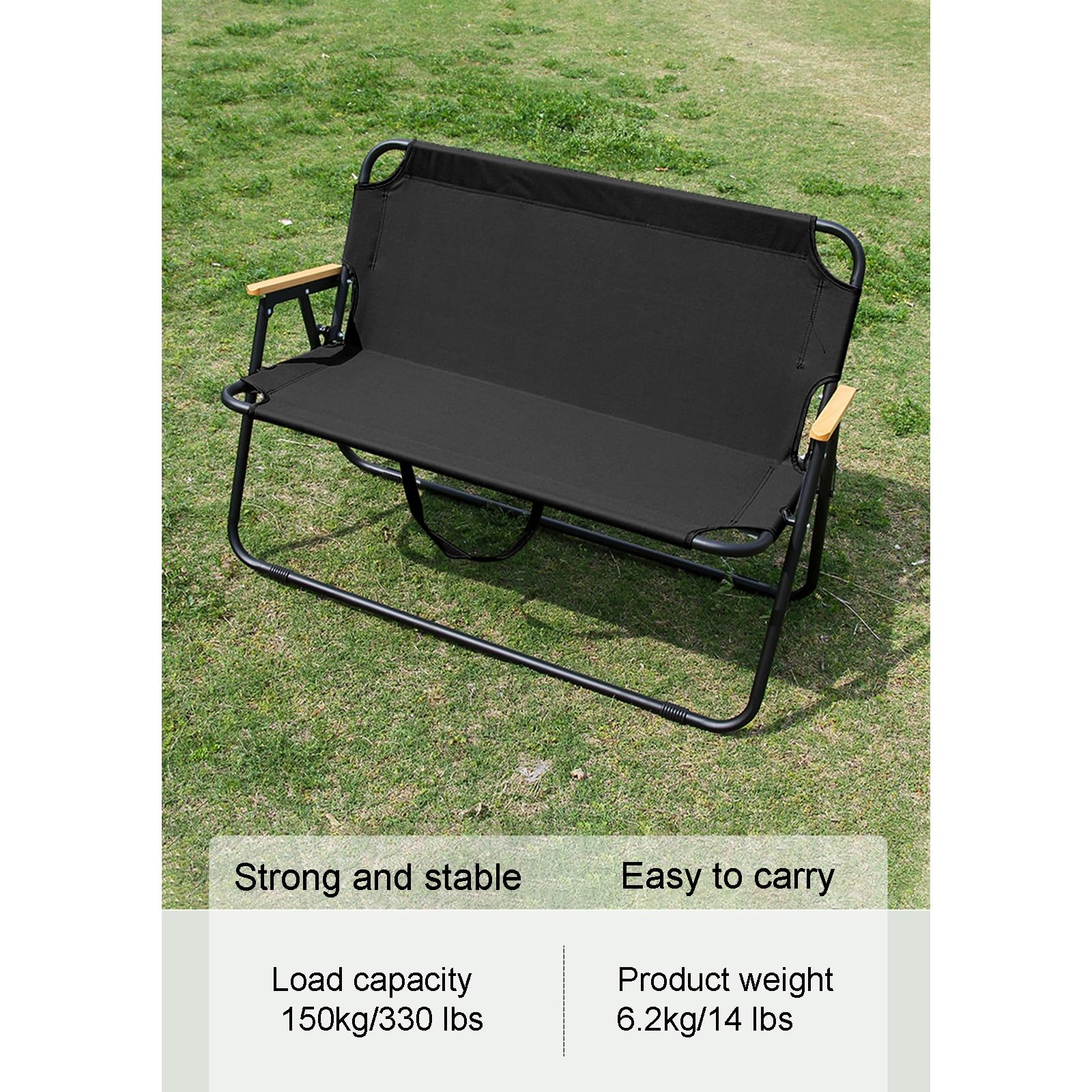 Chaise pliante portable pour le camping et la pêche, légère et confortable avec sangle réglable pour les événements en plein air et les réunions de famille