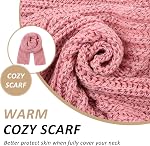 Women Men Winter Knit Scarf Fashion Ladies Scarves Warm Shawl Warps Solid Chunky Cable Knitted Long Scarf for Women Mens