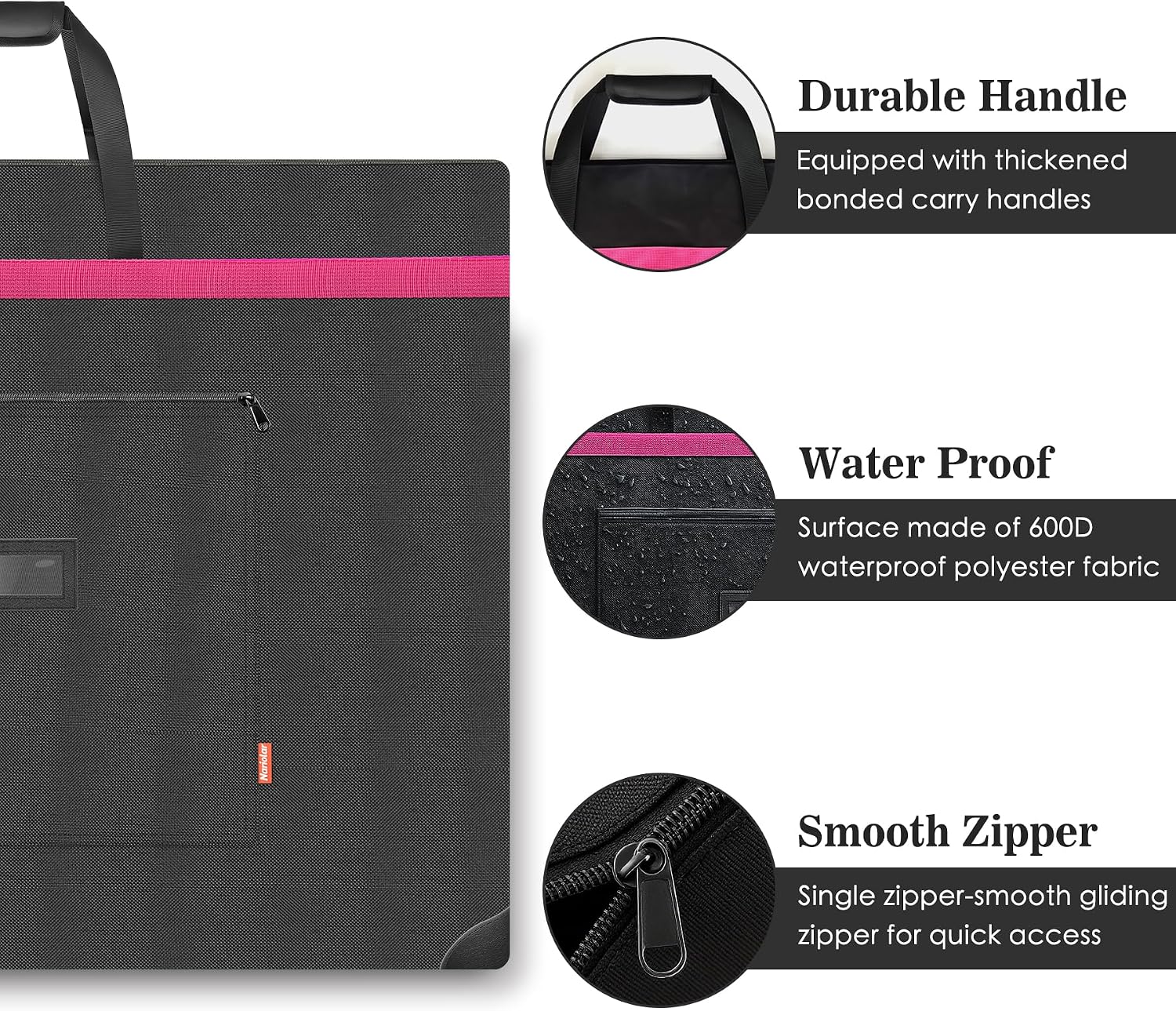 Nariolar Large Art Portfolio Bag, 38 x 29.5 Inches Multi-Functional Storage Bag for Puzzle Storage Folder, Puzzle Board, Artworks, Sketching, Posters, and Drawing Boards