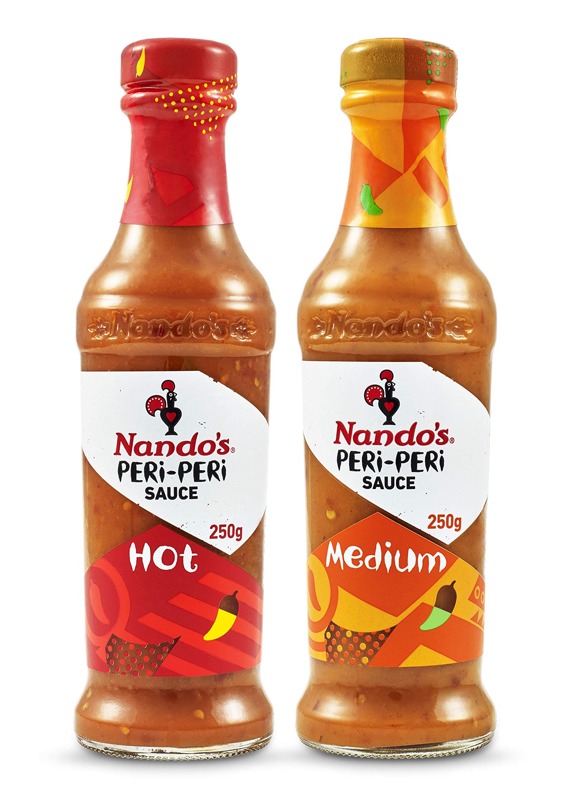 Nandos Peri Peri Chilli Sauce - Hot 250g + Medium 250g, Pack of 1 each (B07Y662FFD) Amazon Price History, Amazon Price Tracker