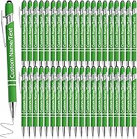 Vista 40 de Bolígrafos personalizados con nombre, paquete de 10 bolígrafos personalizados de oro rosa, bolígrafo de tinta negra grabada a granel con puntas