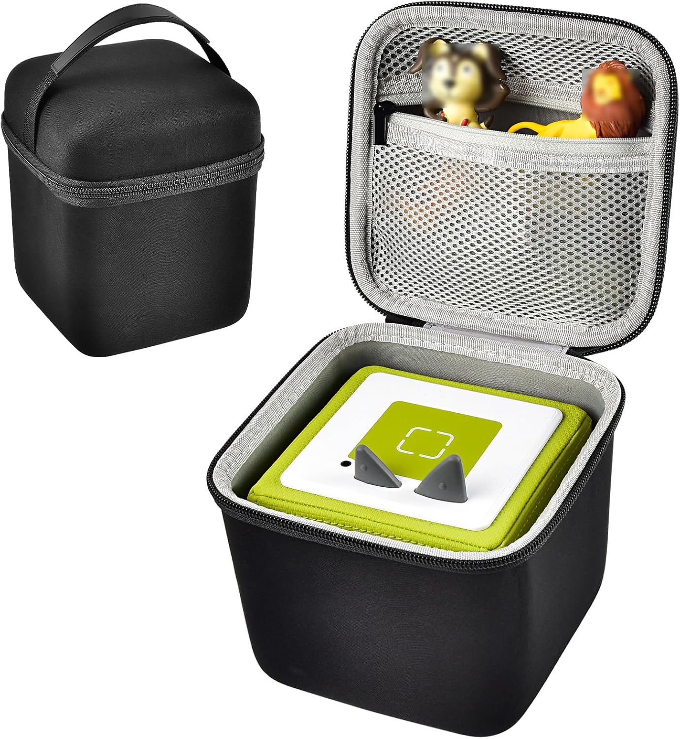 ALKOO Case for Toniebox 1/2 Audio Player, Storage Organizer for Yoto Player (3rd Gen.) Kids Audio Music Player, Travel Carrying Bag with Mesh Pocket for Figures/Characters/Cards - Box Only