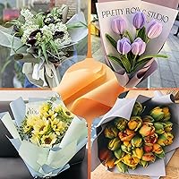 Vista 5 de ARIFLOR 20 hojas de papel básico impermeable para ramo de flores, papel de regalo de Navidad 30185, embalaje de regalo de Navidad, embalaje