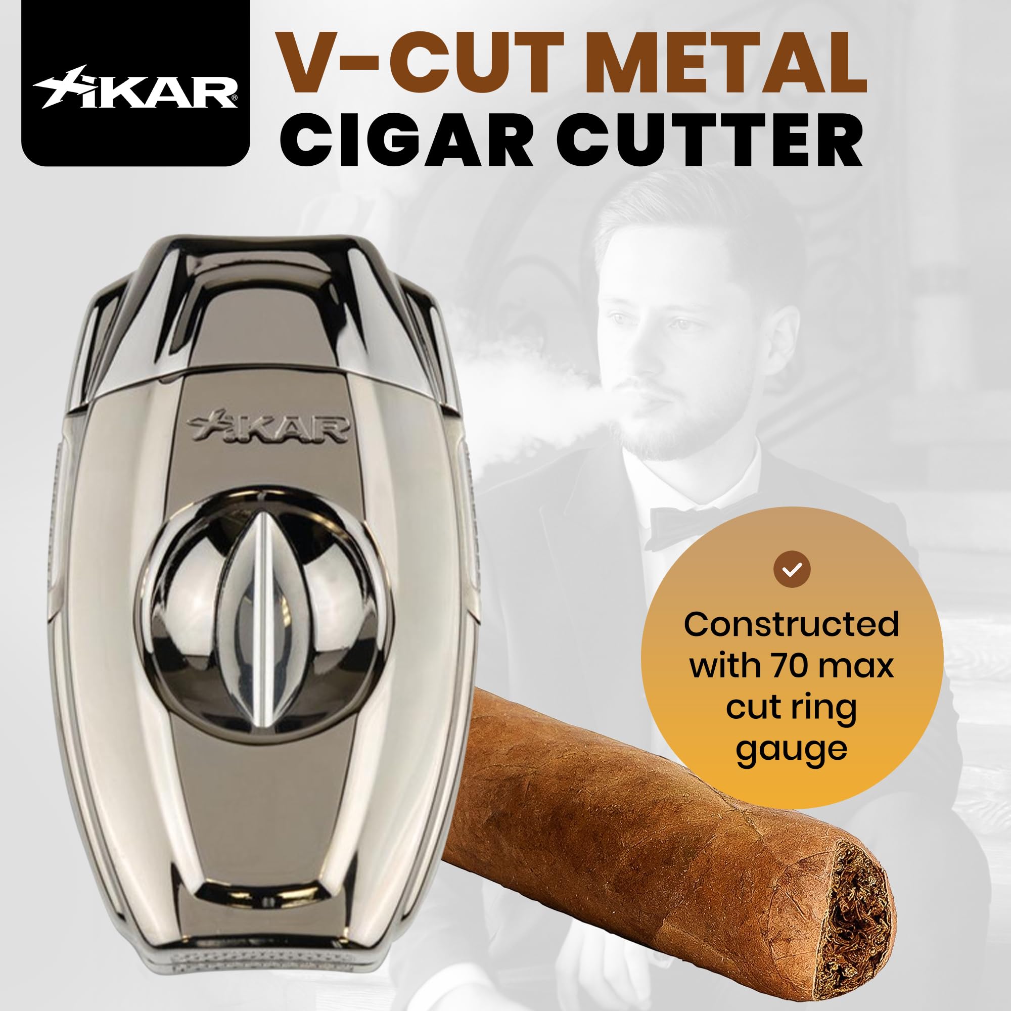 Amazon.com: Xikar VX2 V-Cut Cigar Cutter with Stainless Steel