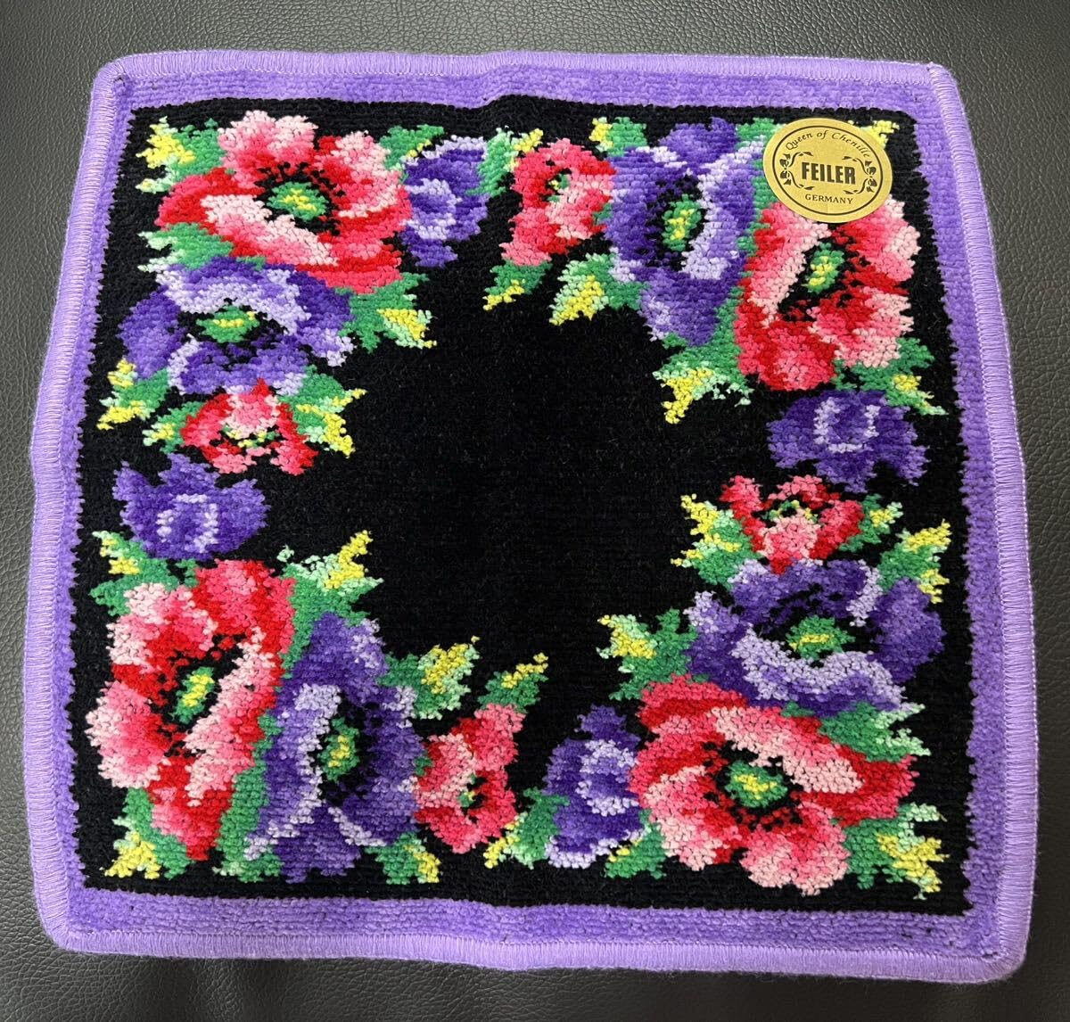 FEILER 花柄ブランケット 紫色 FEILER 花柄ブランケット 紫色 布団・毛布