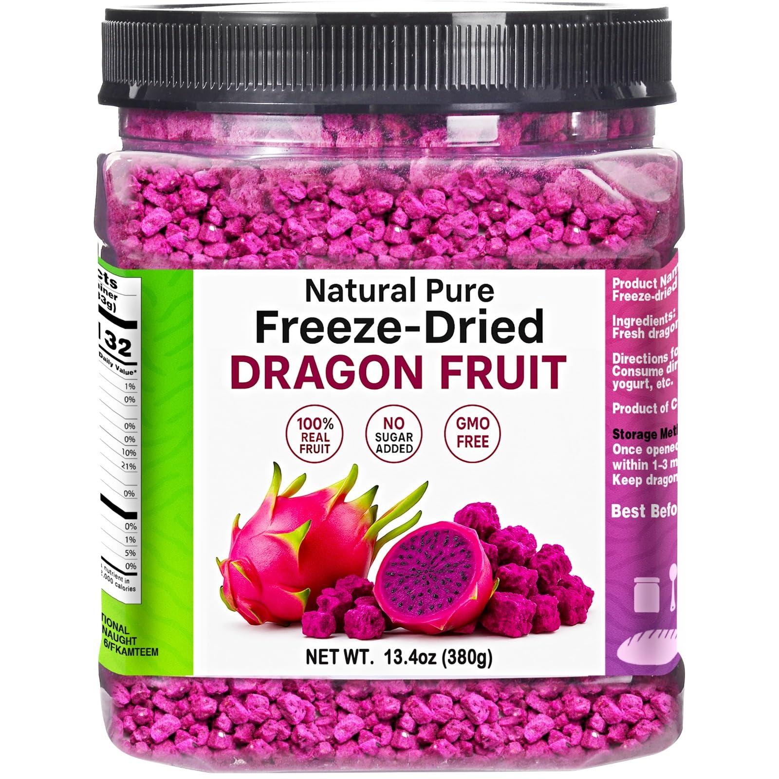 Nahasahr Freeze Dried Dragon Fruit Pieces - dried fruits and vegetables | Mubboo