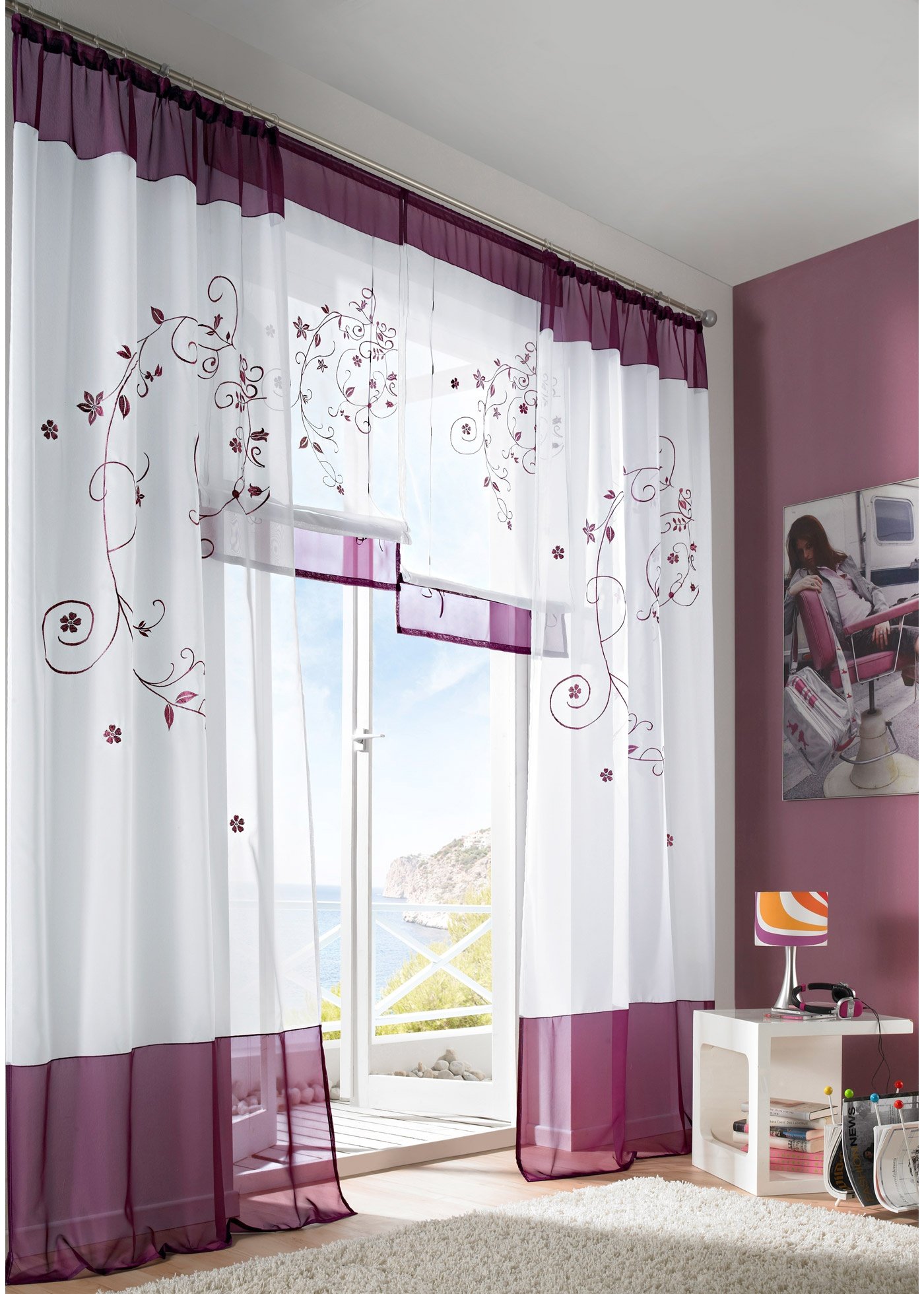 Tenda Coprente Scozzese Rosso Fettuccia Con Passanti Nascosti 135x280 Cm 82357553