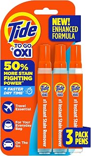 Tide To Go Instant Stain Remover Pens, 3 Pack - Portable Travel Stain Remover for Food, Drink & Clothing Stains