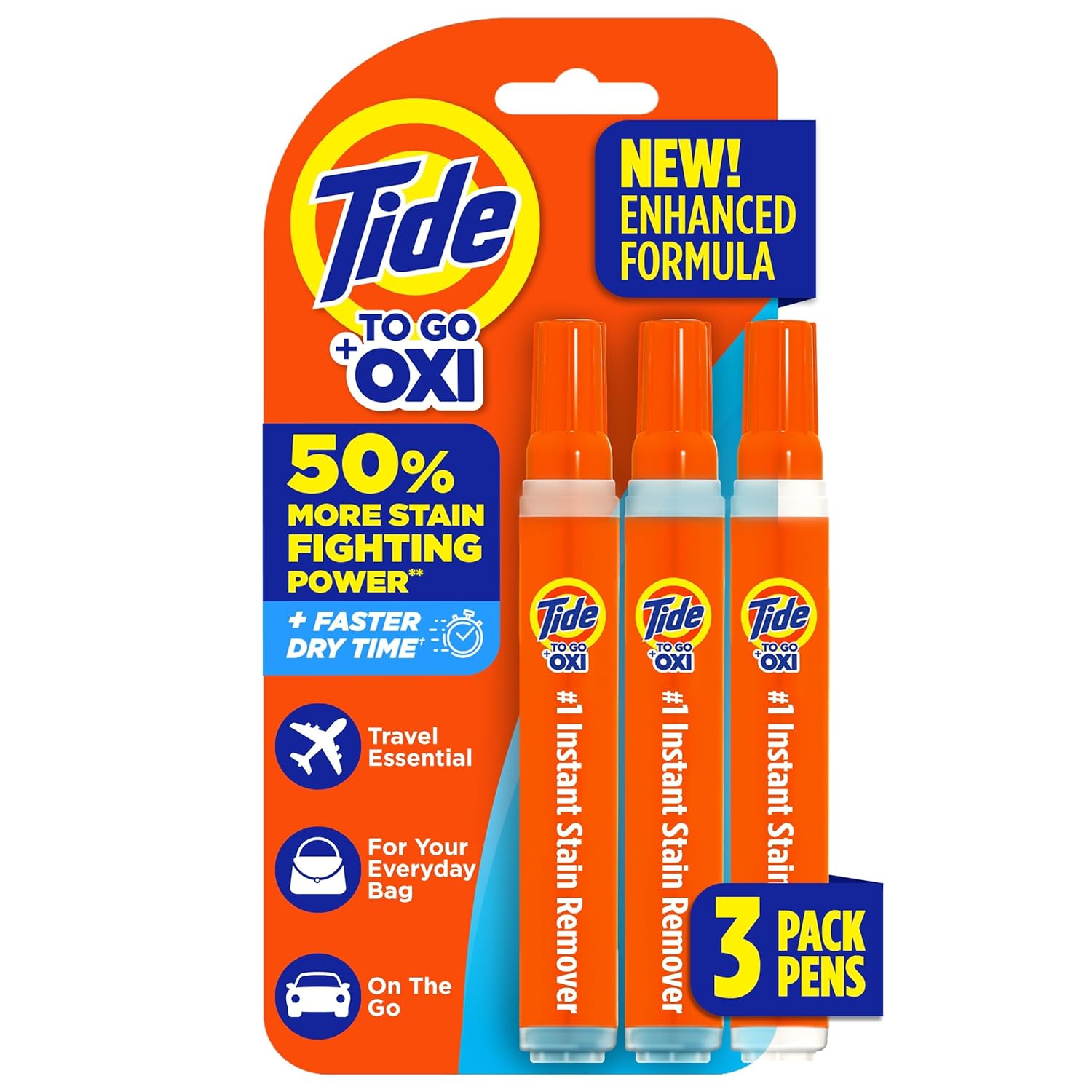 Tide Stain Remover for Clothes Tide To Go Pen Instant Stain Remover Pen Spot Cleaner Portable Travel-Friendly Works