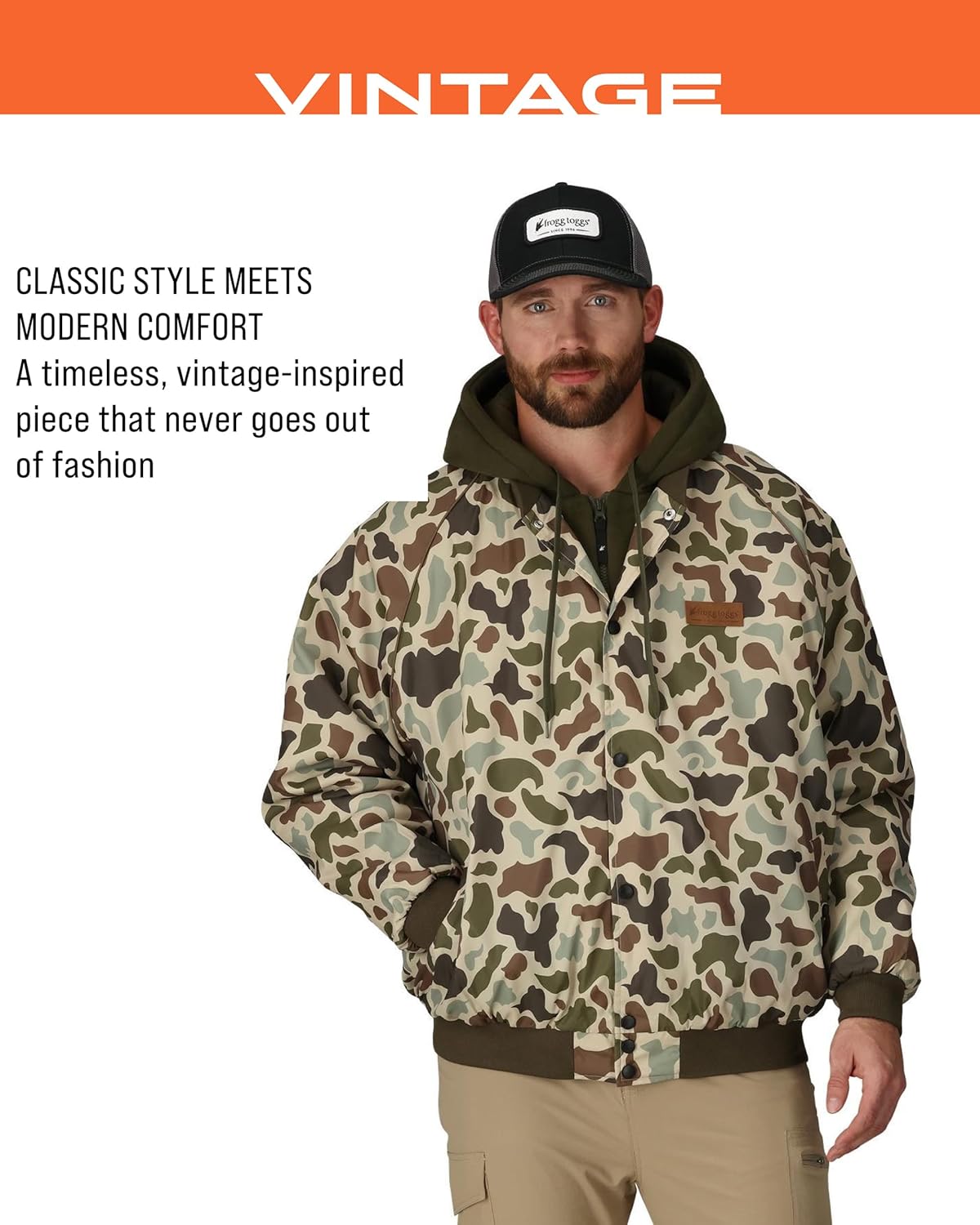 FROGG TOGGS mens Men's Vintage Quilted Jacket