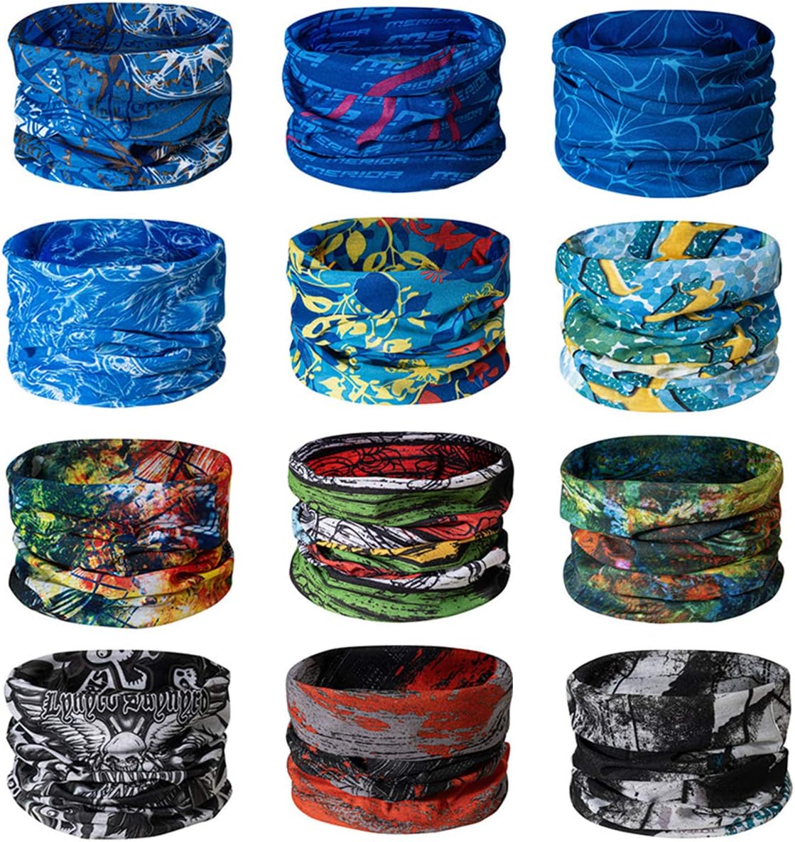 Outdoor Multifunctional Sports Magic Seamless Scarf, Magic Head Scarf, Elastic Headband Bandana, UV Resistance Sport Headwear for Riding, Motorcycling, Hiking, Fishing, Yoga.