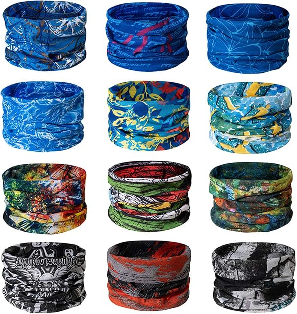 TAIYUNWEI Outdoor Multifunctional Sports Magic Seamless Scarf, Magic Head Scarf, Elastic Headband Bandana, UV Resistance Sport Headwear for Riding, Motorcycling, Hiking, Fishing, Yoga.
