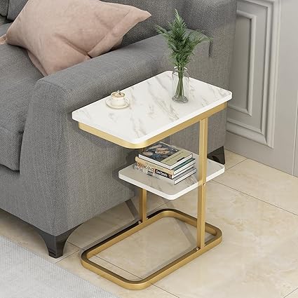 HOME CUBE Engineered Wood Sofa Side Table Bed Side Stand Corner Table Coffee Table Night Lamp Table Tea Table End Table Nesting Table Night Stand Table For Living Room,Bedroom,Office. Sst-005- White
