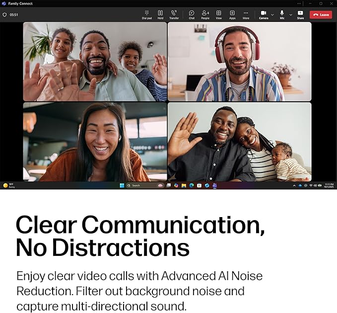 HP OmniBook 3 16" 2K Touchscreen, AMD Ryzen AI 5, 16GB RAM, 512GB SSD, Win 11 miniatura 7