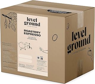 Level Ground Coffee - Espresso Craft Blend - Medium Roast, Whole Bean - Fair Trade, Organic, 1% For the Planet, Kosher - Specialty Coffee - Espresso Machine, Drip Brew, French Press - Tastes Juicy, Sweet, Plush - 2.27kg / 5lb