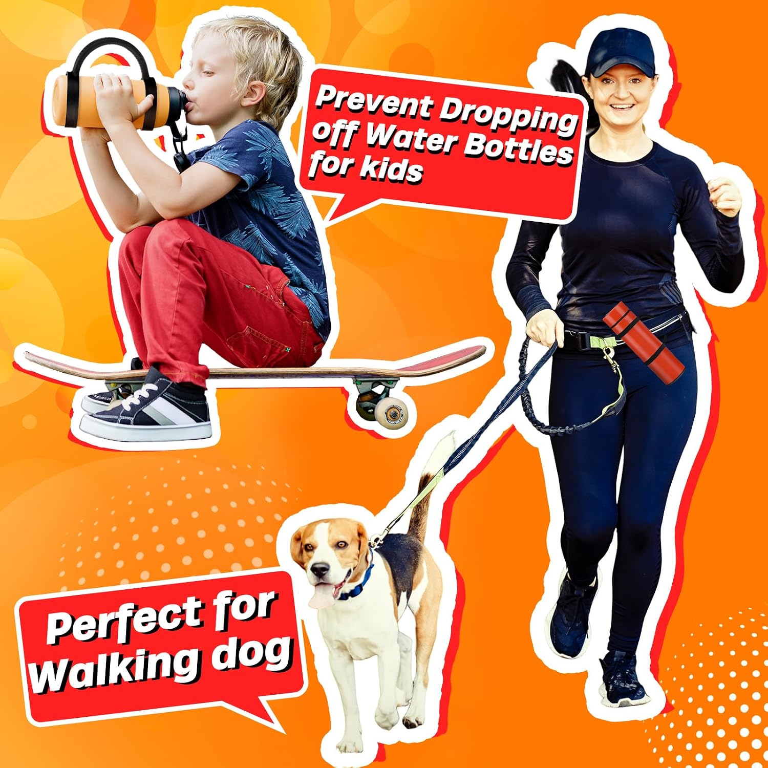 10 Pcs Water Bottle Carrier Grip Portable Silicone Band Holder Strap Handheld Water Bottle Handle Strap for Summer Outdoor Bike Gym Running Jogging Sport Accessories image 5