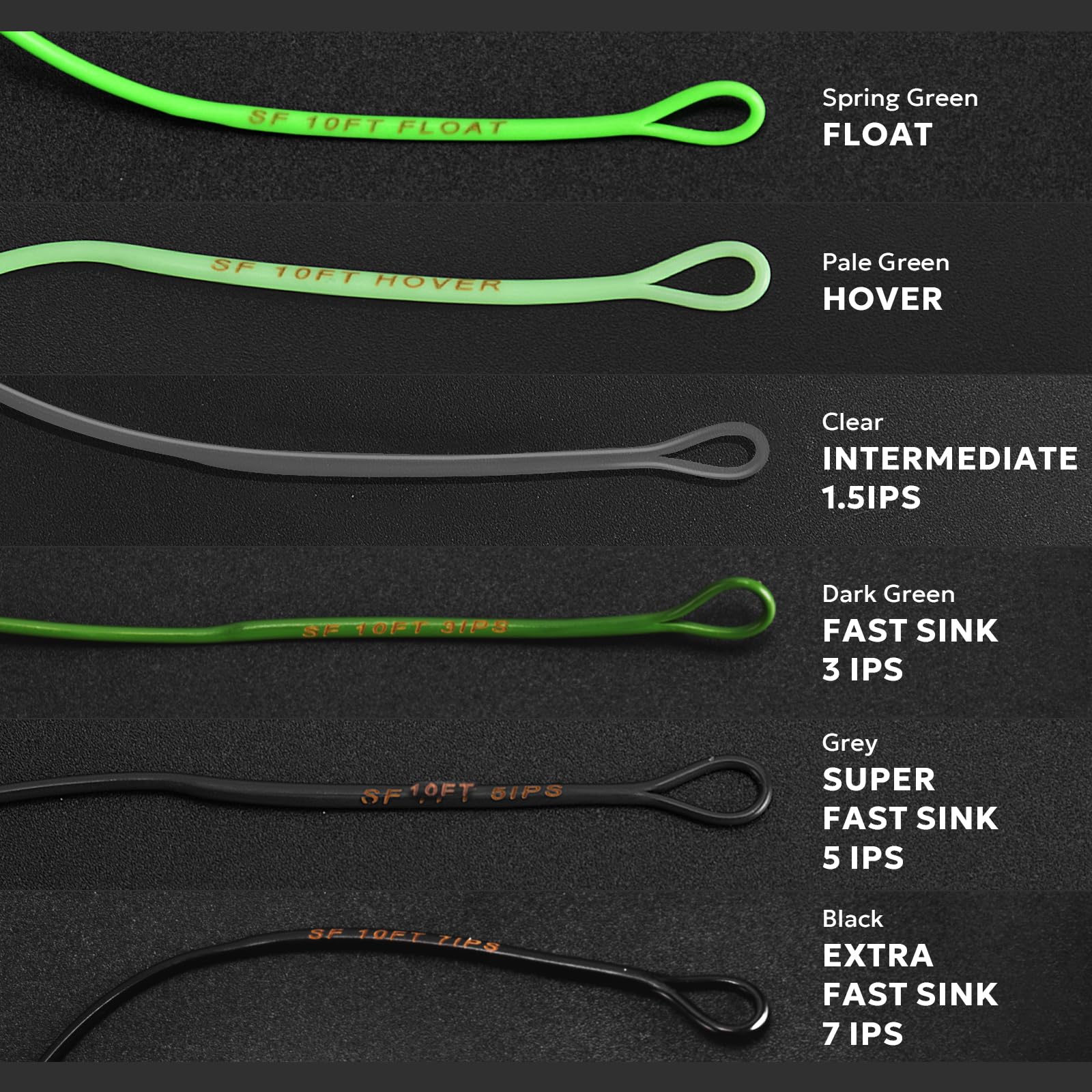 SF Pesca a Mosca Poly-coated Leader Anima in Monofilamento Linea Leader Linea di Mosca per 7' Trota e 10' Salmone, 7FT/10FT Galleggiante Hover Intermedia IPS3/5/7