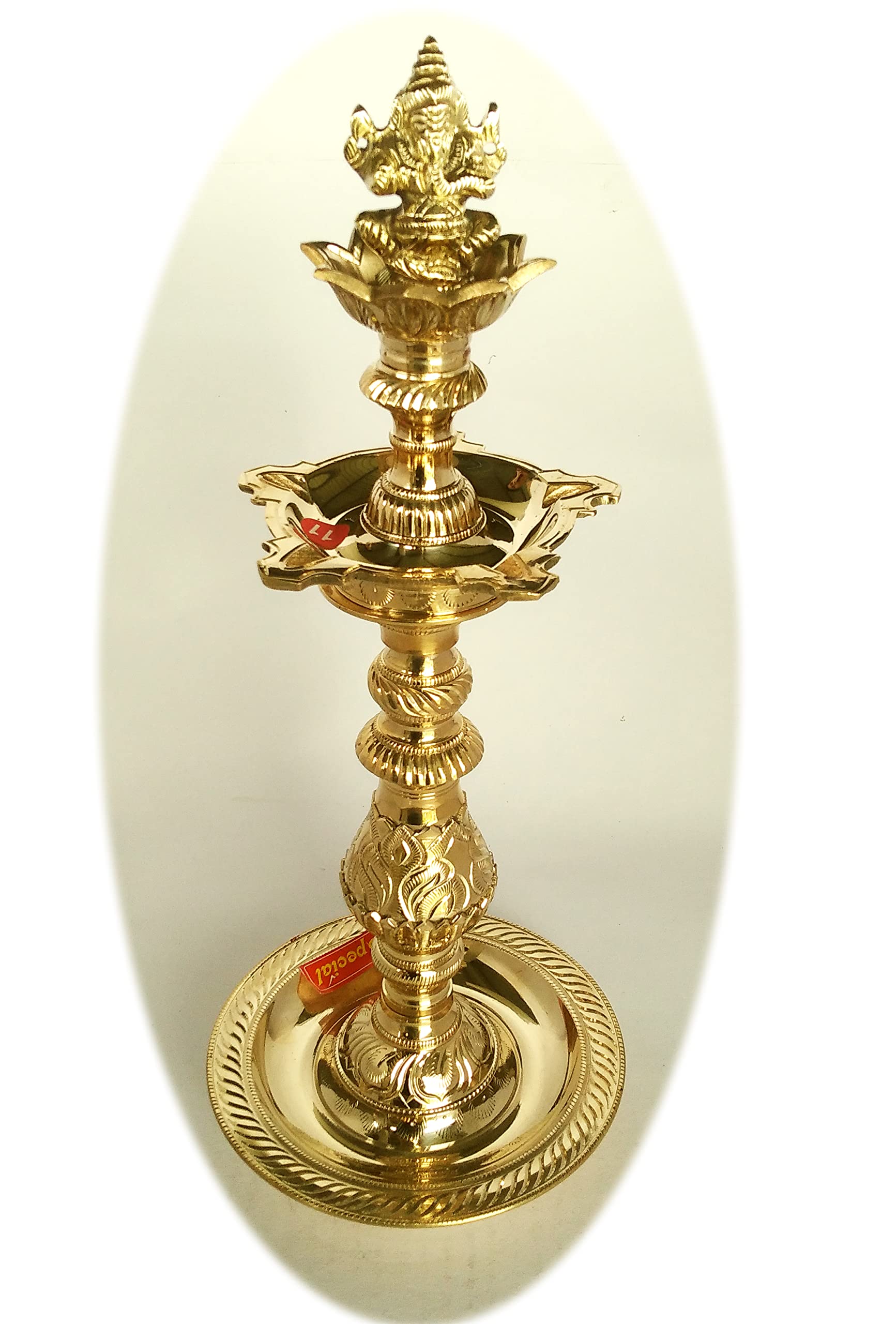 Buy Gayatri Five Faces Ganesh Diya, Nachiarkovil Traditional Hand made