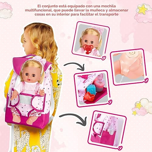 Miniatura 5 de Juego de juguetes de muñecas para el cuidado del bebé, juego de 36 muñecas, juego de peluquería, juguetes de muñeca para niños pequeños, incluye