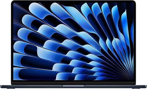 Apple 2023 MacBook Air portátil con Chip M2: Pantalla Liquid Retina de 15,3 Pulgadas, 8GB de RAM, 256 GB de Almacenamiento SSD, compatibilidad con el iPhone y el iPad, Negro Noche