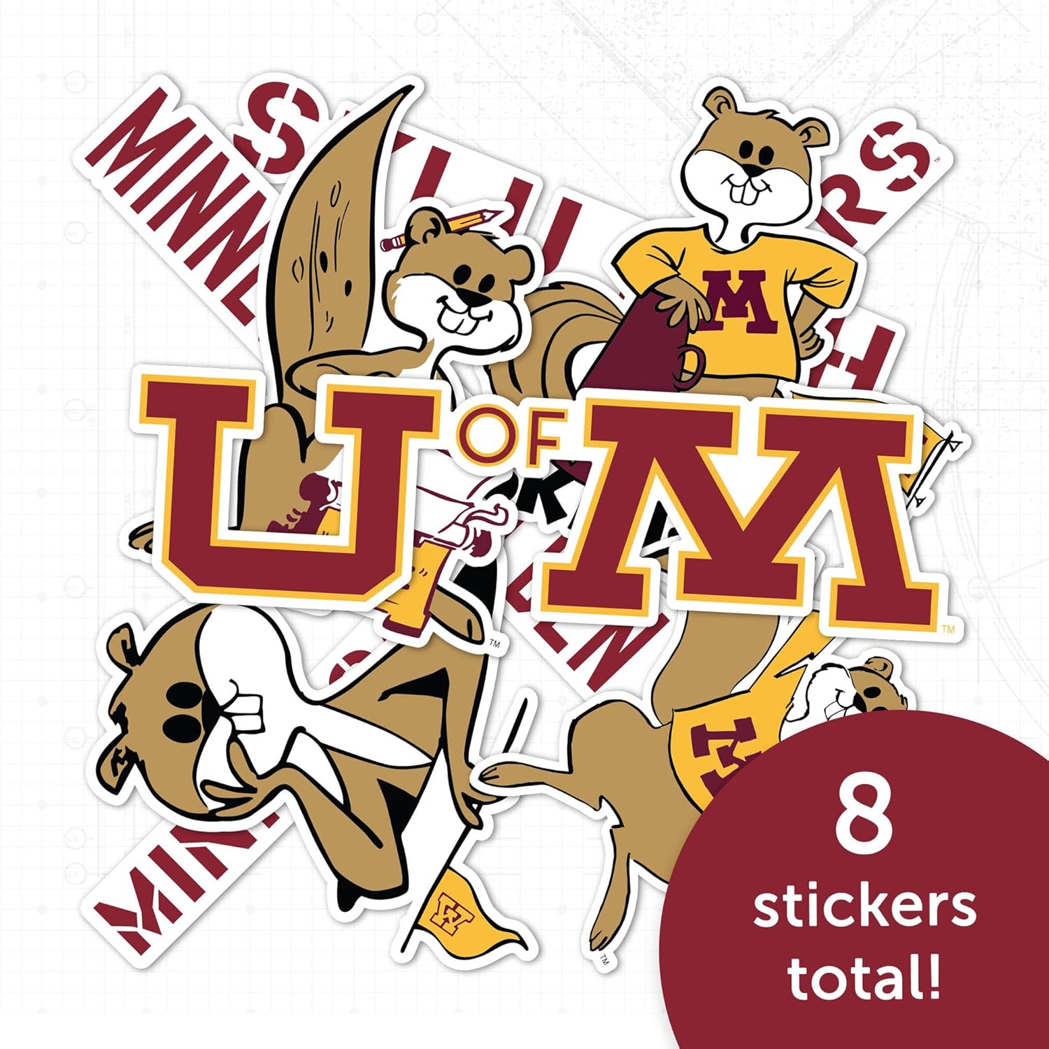 Desert Cactus University of Minnesota Sticker Golden Gophers Vinyl Decals Laptop Water Bottle Car Type 2 (T2 Vintage 2) - Image 4