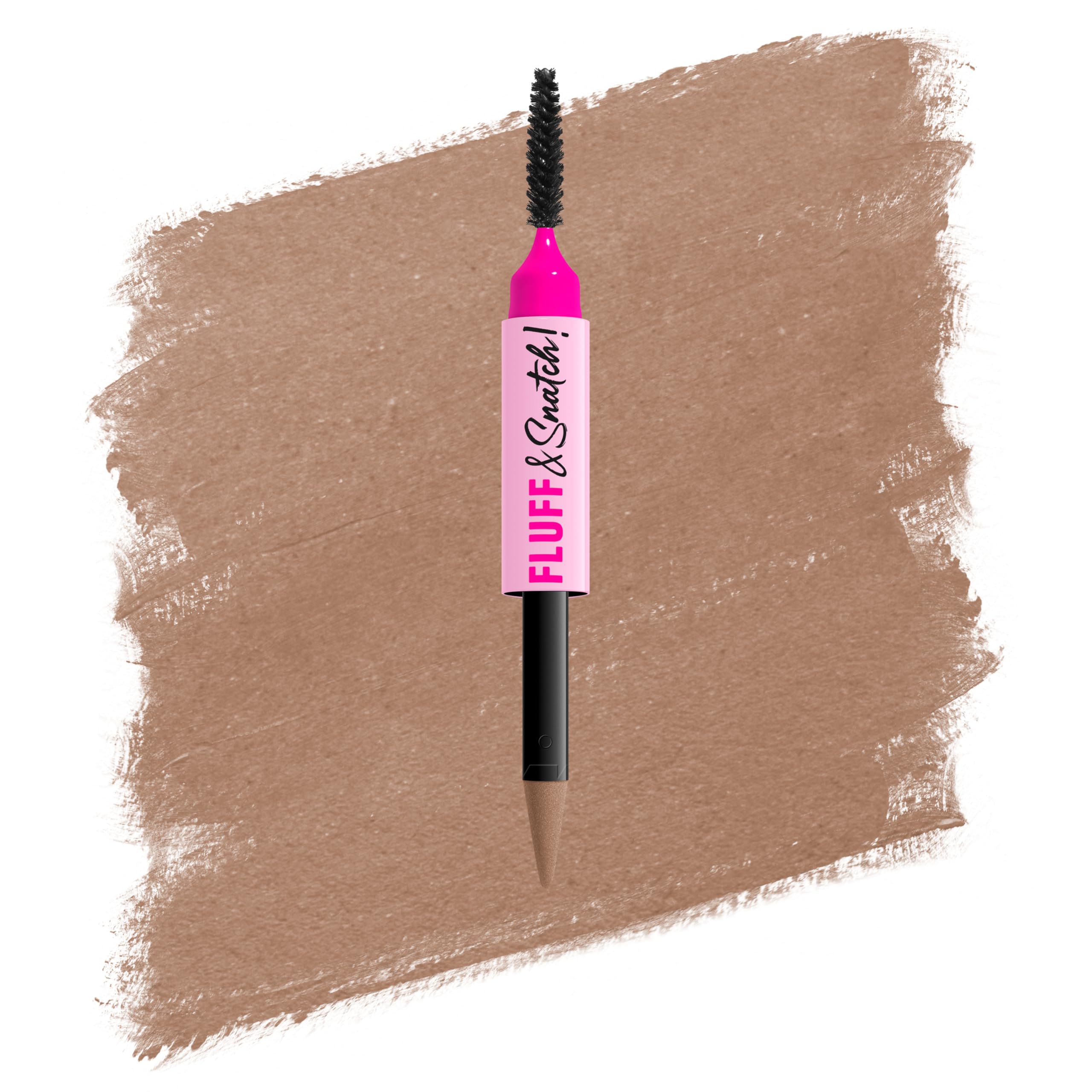 NYX Professional Makeup Fluff & Snatch Brow Powder Pen, 24H Longwear Cream-to-Powder Eyebrow Tint, Smudge-Proof & Transfer-Resistant Soft Matte Finish, Diffused Natural, Shade: 01