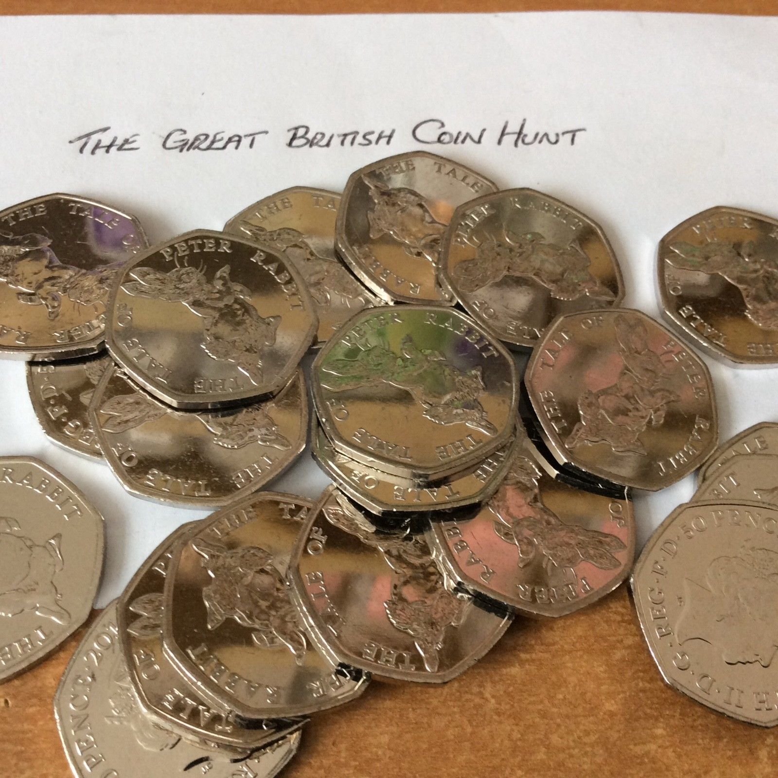 TGBCH Beatrix Potter 50p and Cheerful Coins Poor (Jeremy Fisher)
