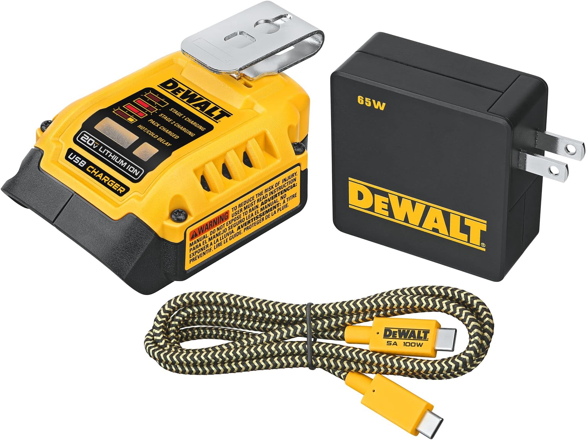 DEWALT Battery Charger and USB Wall Charging Kit (DCB094K)
