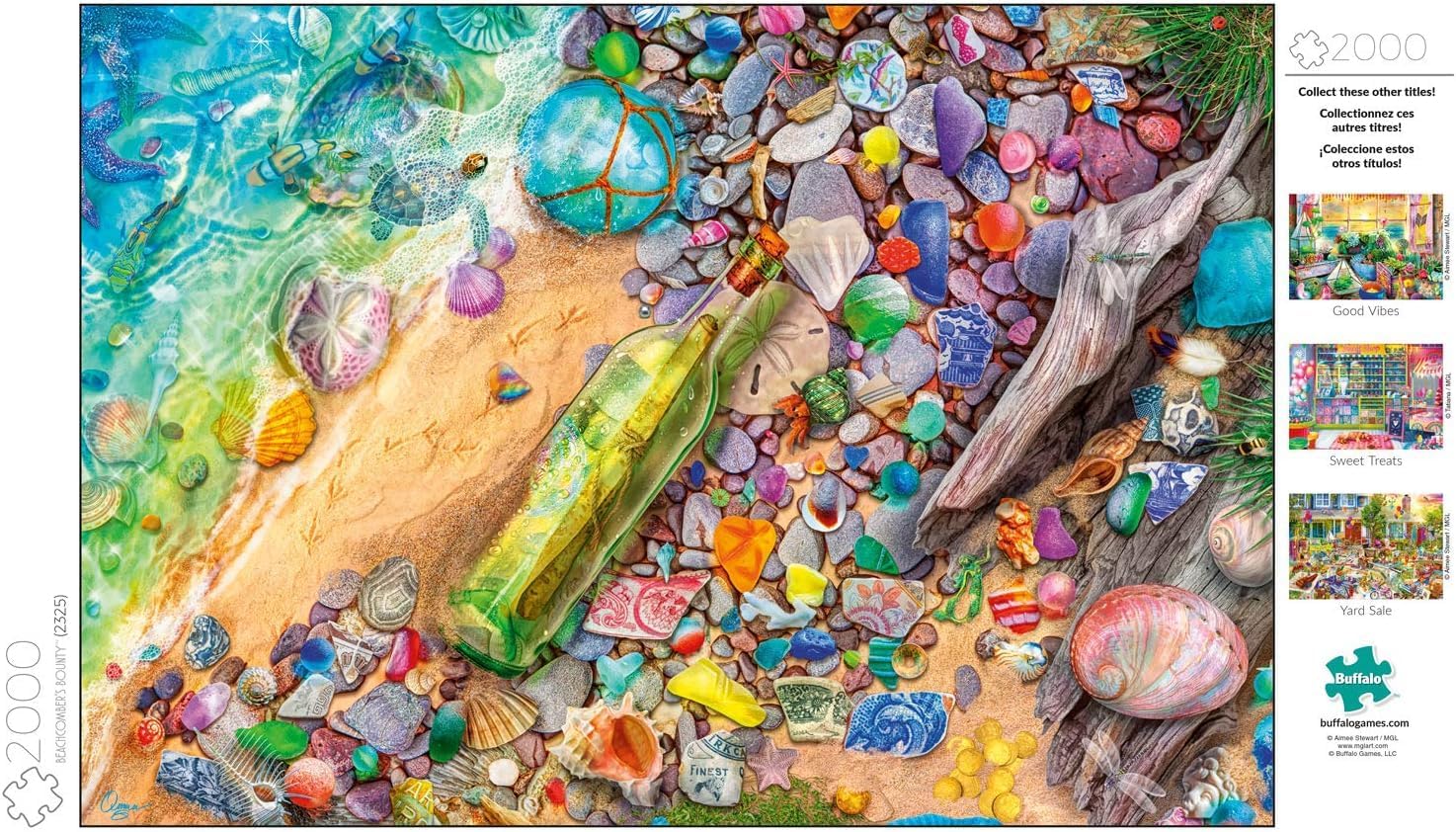 Buffalo Games - Aimee Stewart - Beachcomber’s Bounty - 2000 Piece Jigsaw Puzzle for Adults Challenging Puzzle Perfect for Game Nights - Finished Size is 38.50 x 26.50