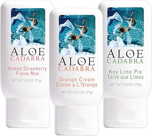 Aloe Cadabra Paquete variado de lubricante personal, paquete de viaje, lubricante de aloe orgánico para hombres, mujeres y parejas, sin manchas, pH disponible en Yaxa Colombia