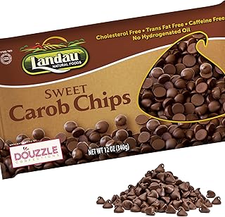 DOUzzle Naturally Sweet Carob Chips - Chocolate Chips Alternative (12 OZ - Pack of 1) All Natural, Caffeine Free - Kosher Parve, USA Made