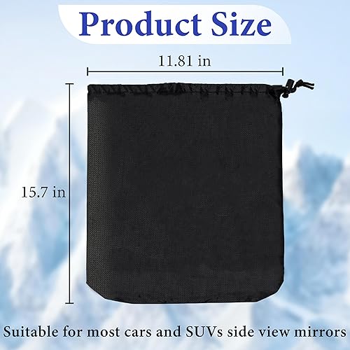Miniatura 2 de 2 fundas de espejo lateral, protección impermeable para espejo lateral de automóvil, para nieve, hielo, excrementos de pájaros, ajuste universal