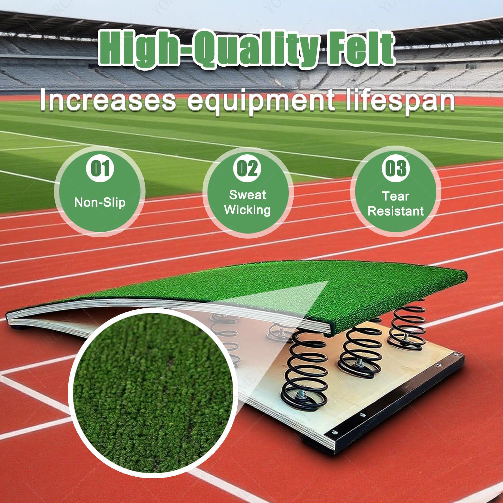 Trampolino Multisport, Attrezzatura per Allenamento E Volteggio, Pedana di Supporto al Salto - Ginnastica/Wushu/Tuffi, Design A 4/6/9 Molle, Impermeabile per Piscina/Uso Esterno 6Springs