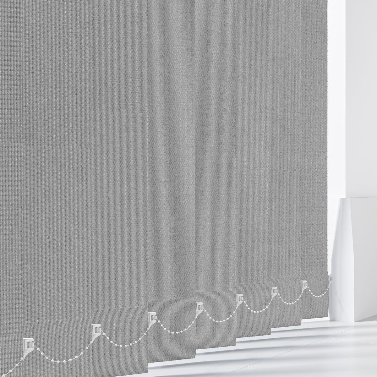 A.w Aqualush Steel Made To Measure Blackout Vertical Blind Slats 89Mm (3.5") Pvc | Waterproof Replacement Louvres | Wipeable Window Replacement Louvres (Up To 250Cm, Hidden Weights, )