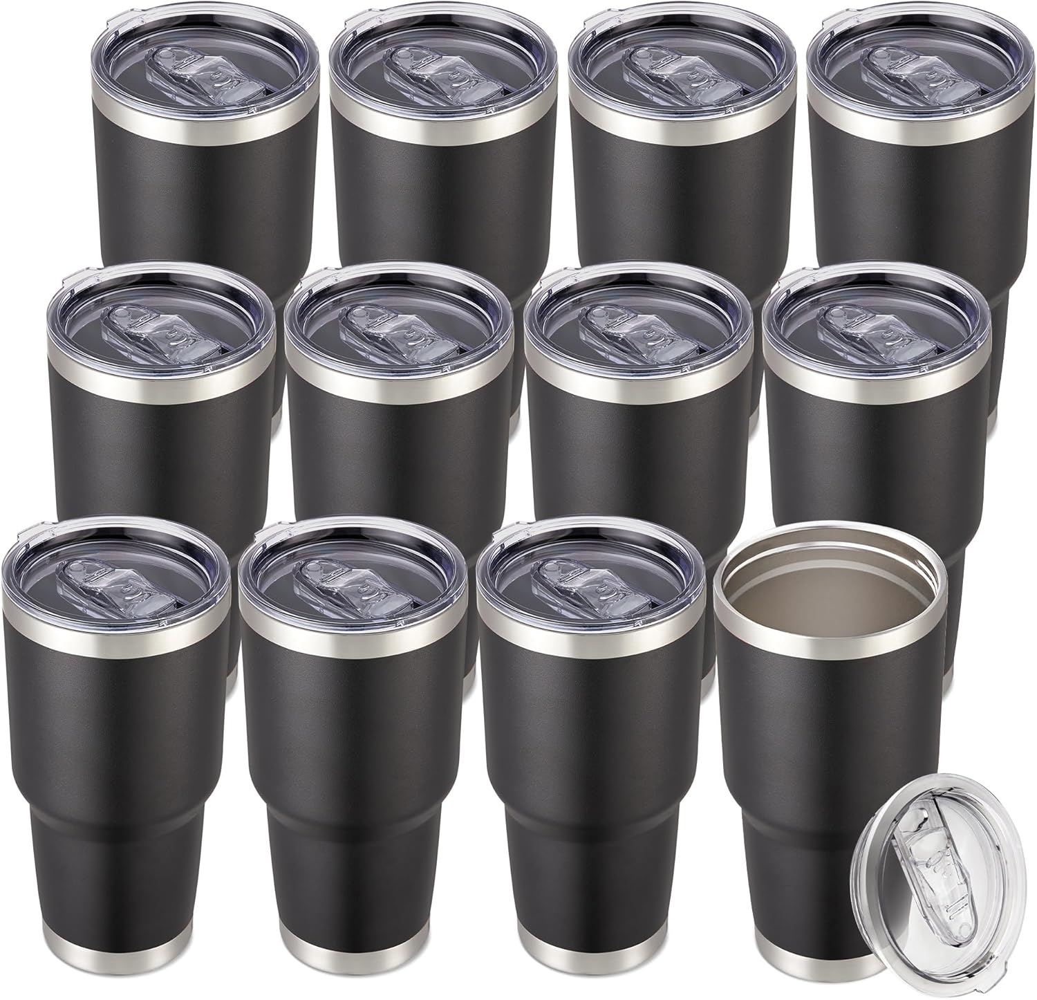 30 oz Tumbler with Lid Stainless Steel Tumblers Bulk Vacuum Insulated Cup Reusable ...