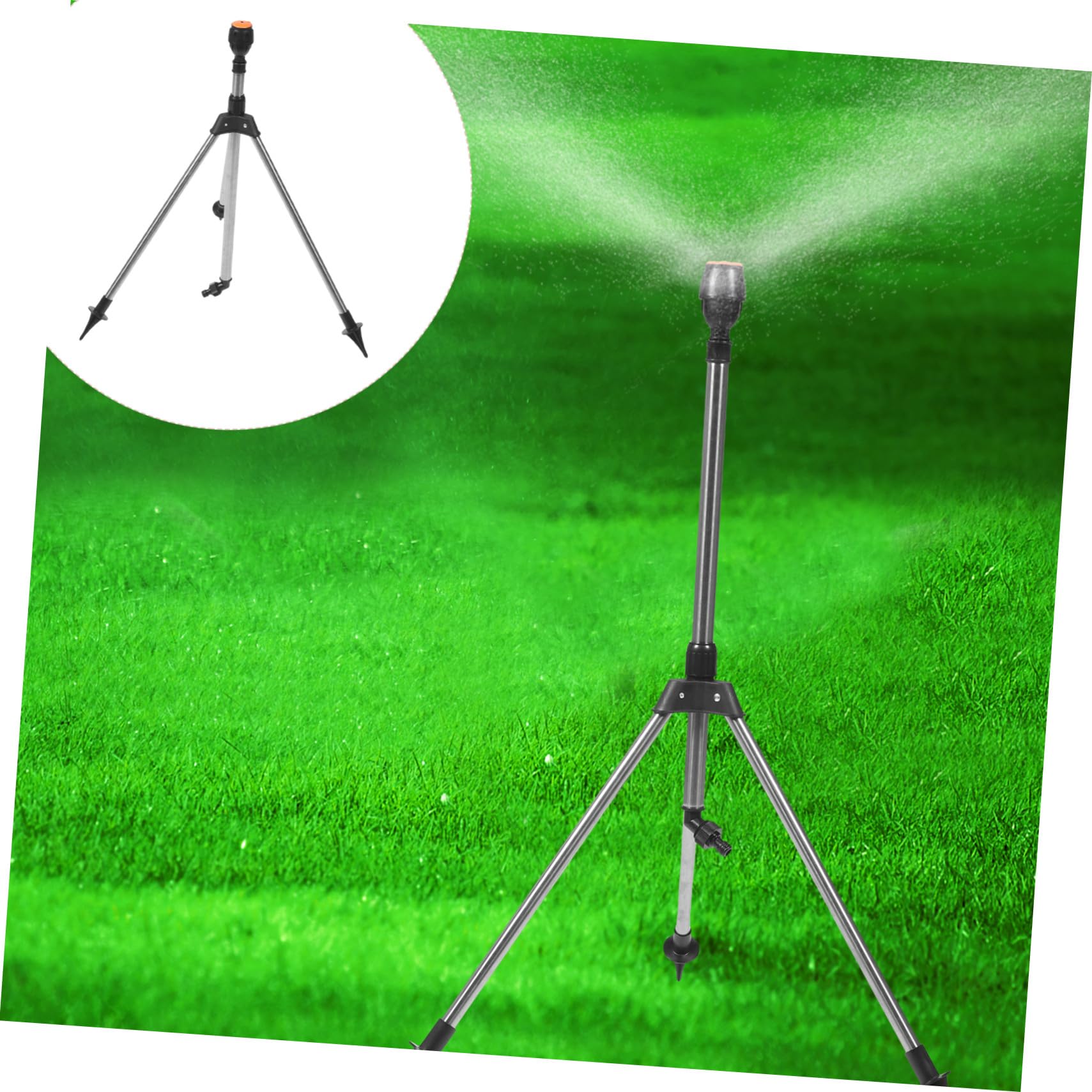Arroseur de Jardin Pratique sur Trépied Télescopique Arrosage Automatique Rotatif pour Pelouse et Agriculture