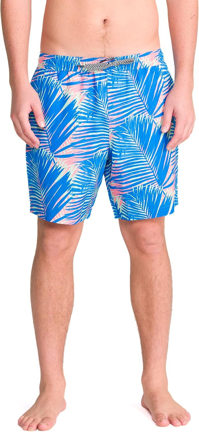 Dakine Mens 7” Swim Trunks with Compression Liner – Elastic Waist Volley Board Shorts, 4-Way Stretch, UPF 50+