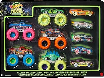 Hot Wheels Monster Trucks 10台セット Amazon.com: Hot Wheels Monster Trucks Connect and Crash Car