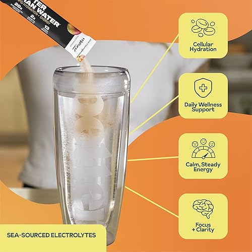 Miniatura 3 de Suplemento en polvo de electrolitos y vitaminas, mezcla de bebida con B12, L-teanina, D3, K2, zinc, magnesio, potasio, apoya la concentración y la