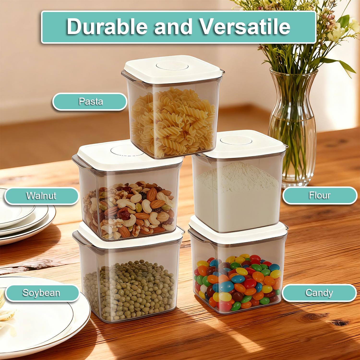 Dispensador de Leche en Polvo de 1700ml Caja de Leche en Polvo Sellada Portátil Con Cuchara Caja Almacenamiento Leche en Polvo Para Almacenar Leche en Polvo,Confitería,Cereales