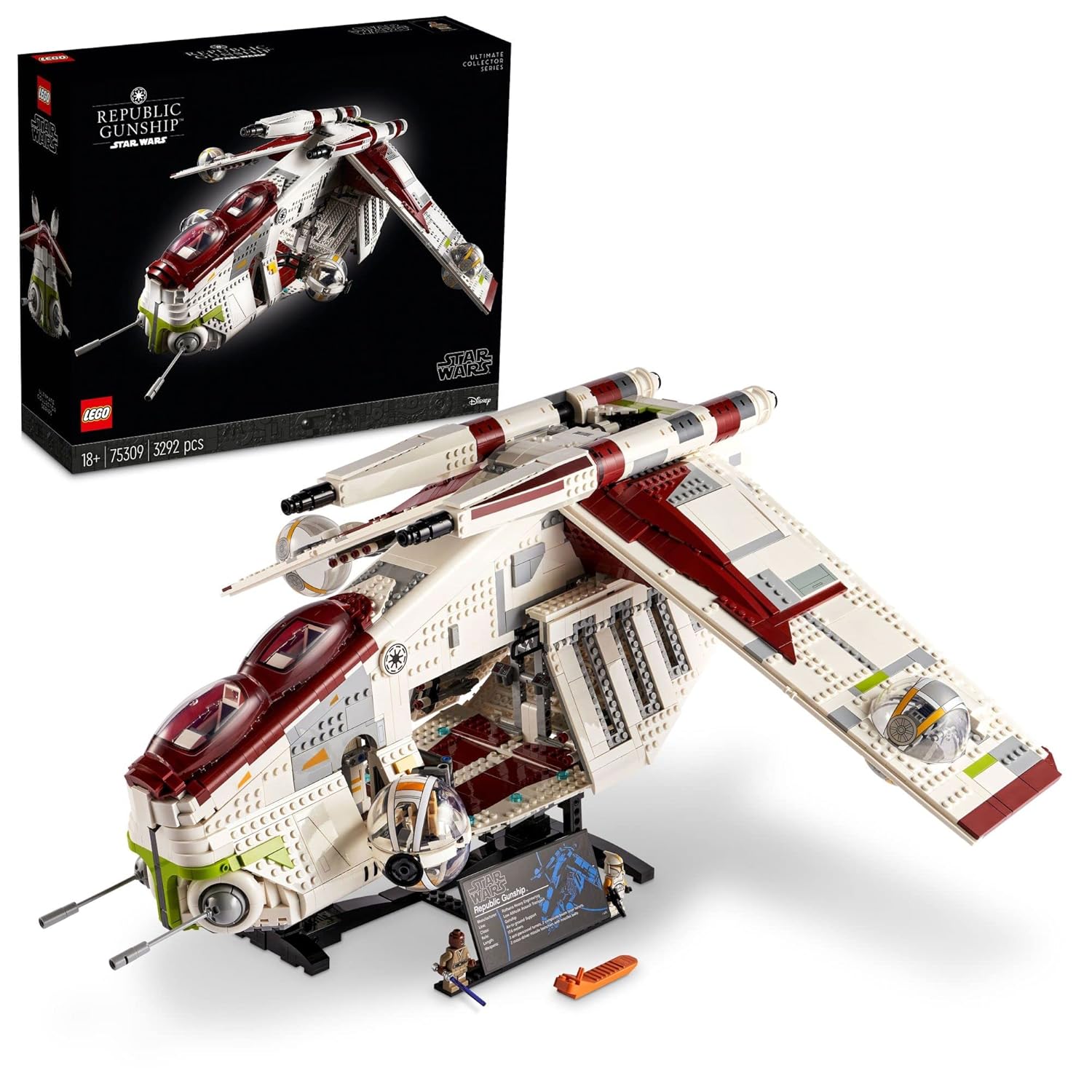 Lego Star Wars Republic Gunship 75309 UCS Display Model Kit for Adults to Build Ultimate Collector Series Office