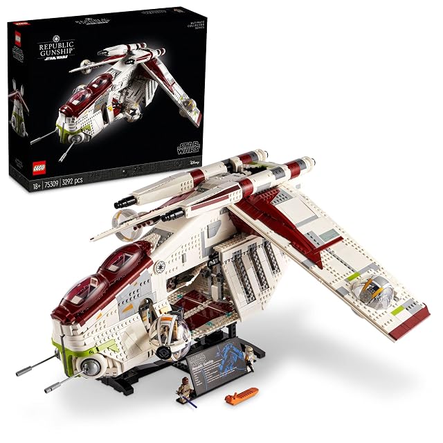 Lego Star Wars Republic Gunship 75309 UCS Display Model Kit for Adults to Build Ultimate Collector Series Office