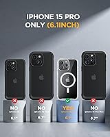 Vista 594 de Miracase Funda magnética para iPhone 14 de 6.1 pulgadas, protector de pantalla de vidrio templado integrado + protector de lente, compatible