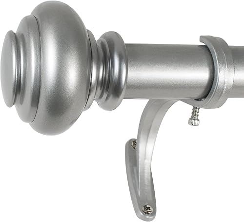 Decopolitan - Juego de instalación de cortina para ventana con varilla sencilla diámetro 1 pulgada