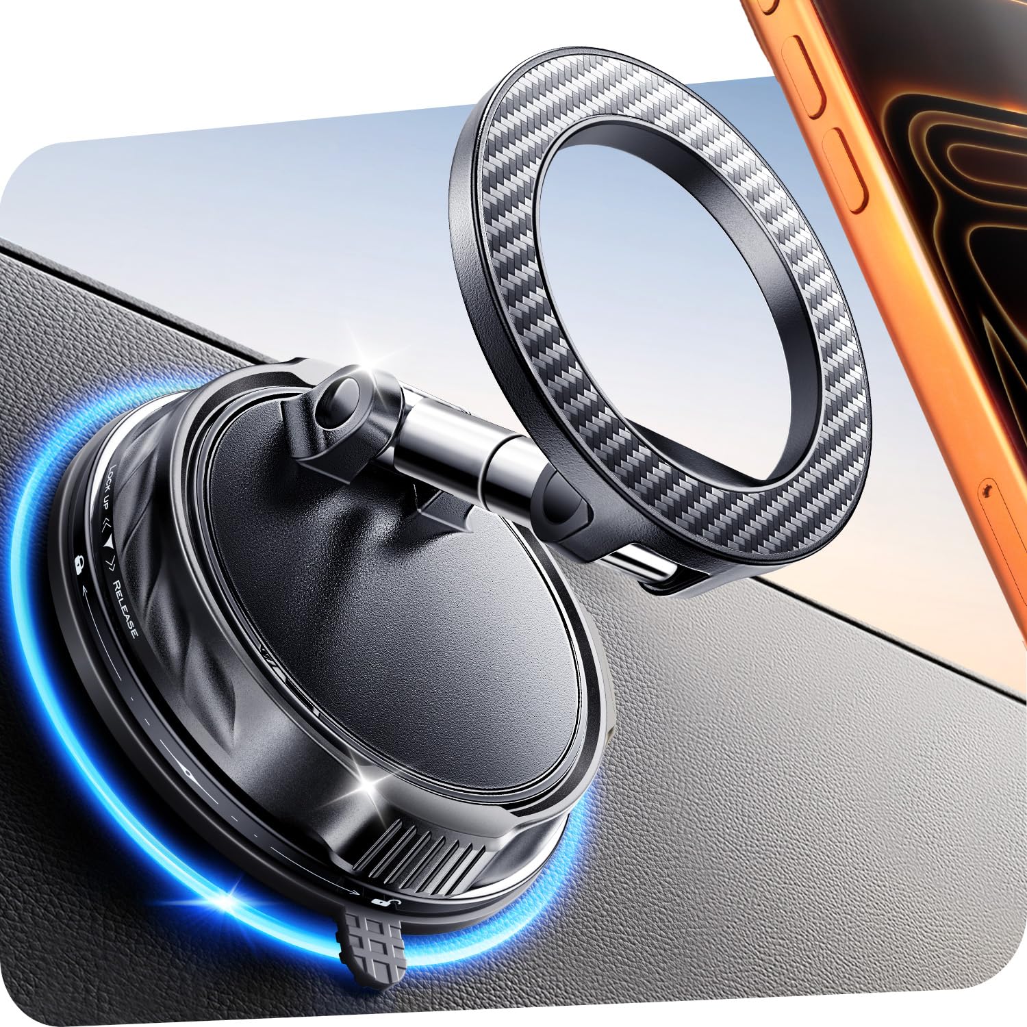 Car Phone Holder for Magsafe Car Mount [108 LBS Strongest Suction]