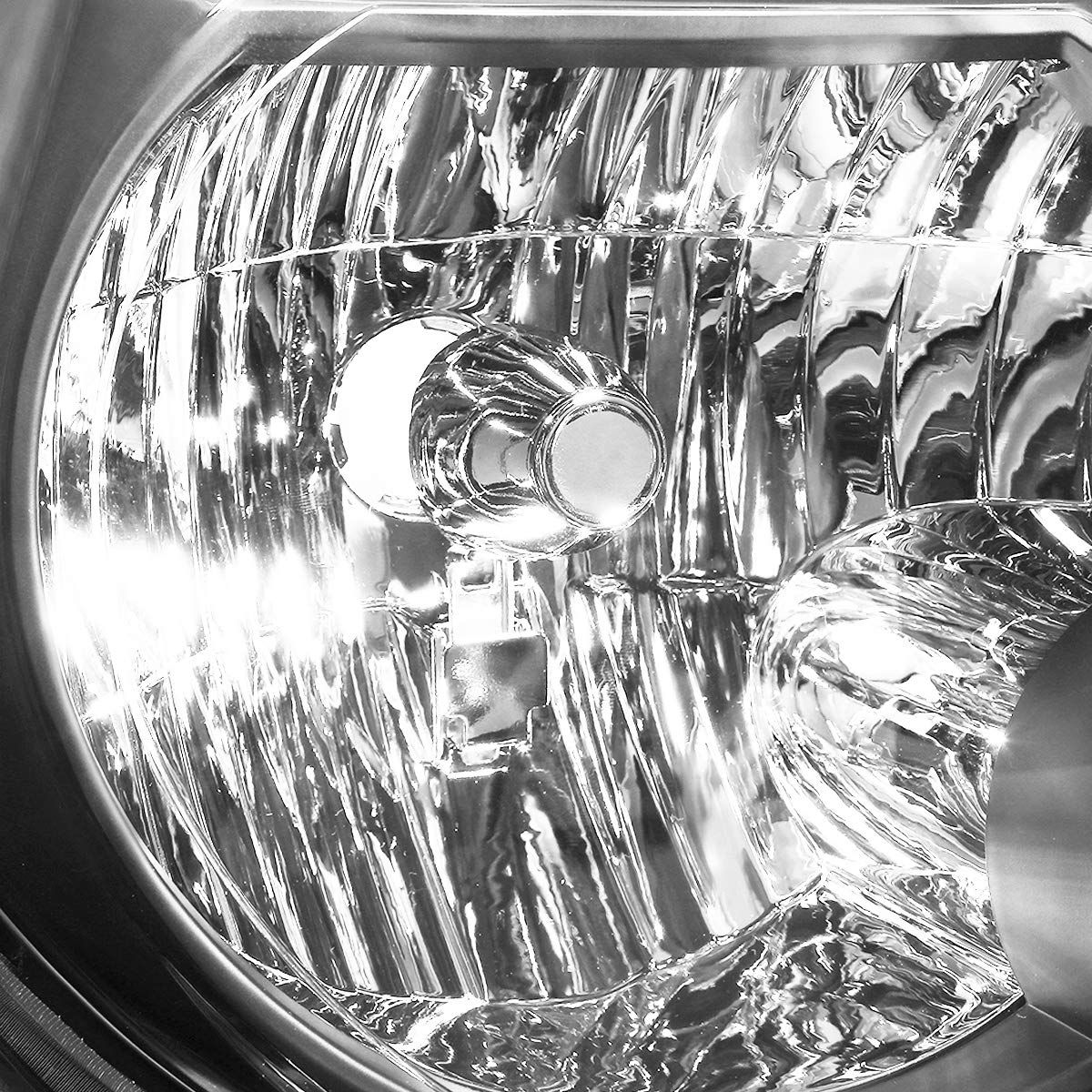 Auto Dynasty 2PCs Headlight Assembly HeadLamps Compatible with 08-12 Ford Escape, OE Style, Black Housing Clear Corner