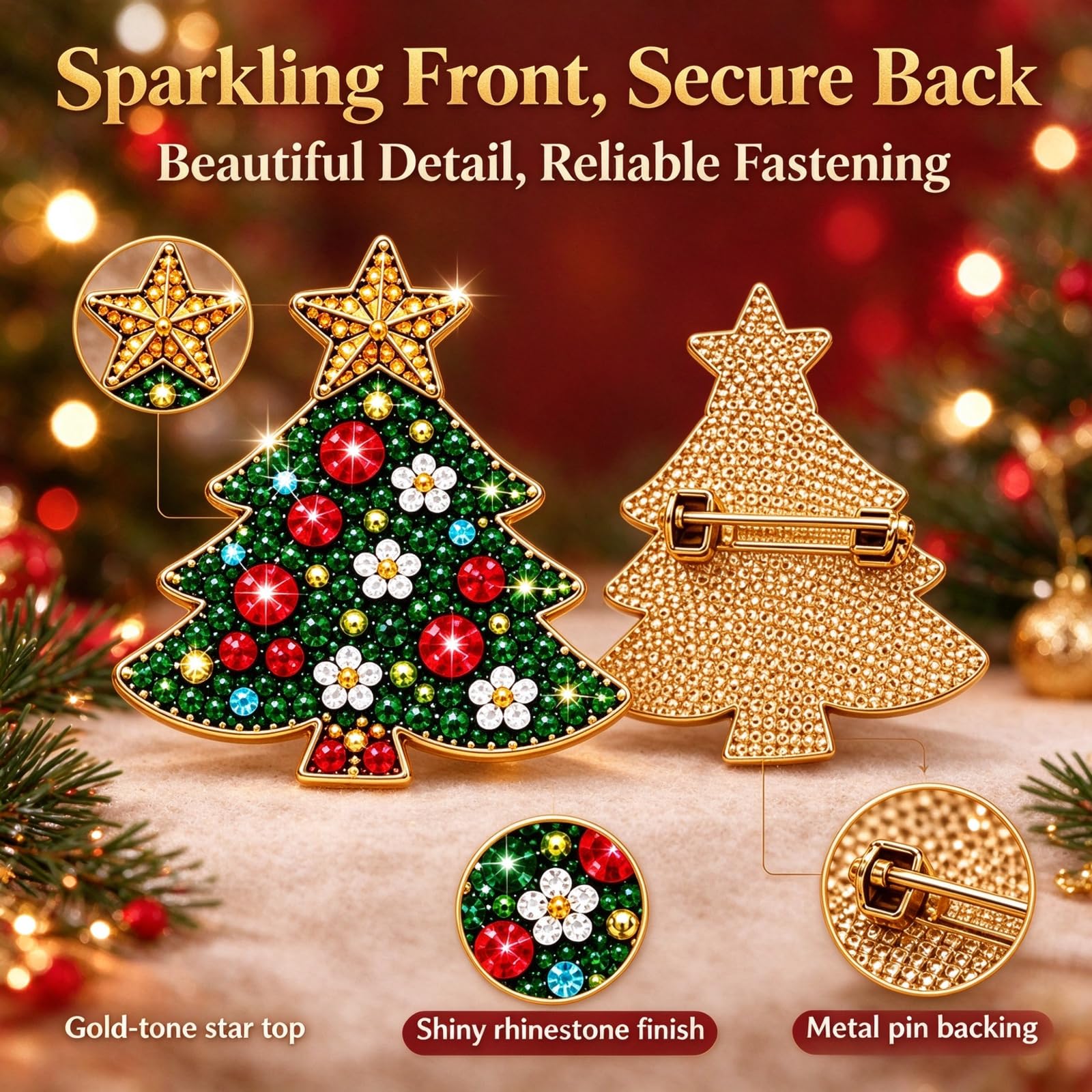 DIY-Weihnachts-Diamant-Broschen-Set mit 6 Motiven