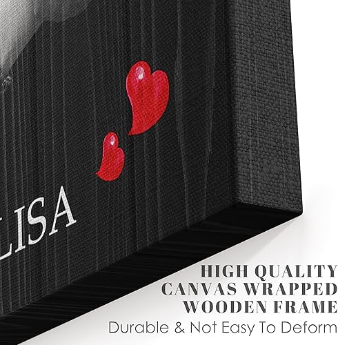 Miniatura 25 de Hetano Lienzo personalizado para pared, diseño único para el día de San Valentín, aniversario, boda, regalo de cumpleaños para parejas, marido